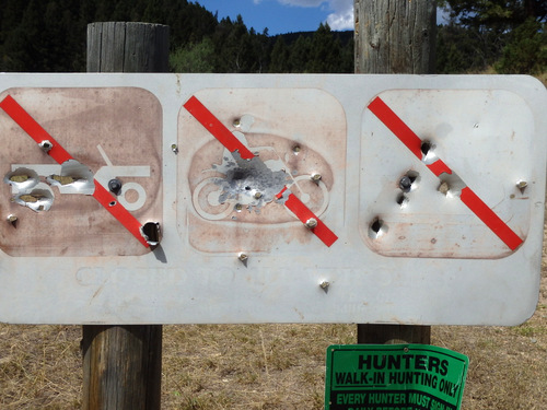 GDMBR: These are the signs for a walk-in Hunting Site.